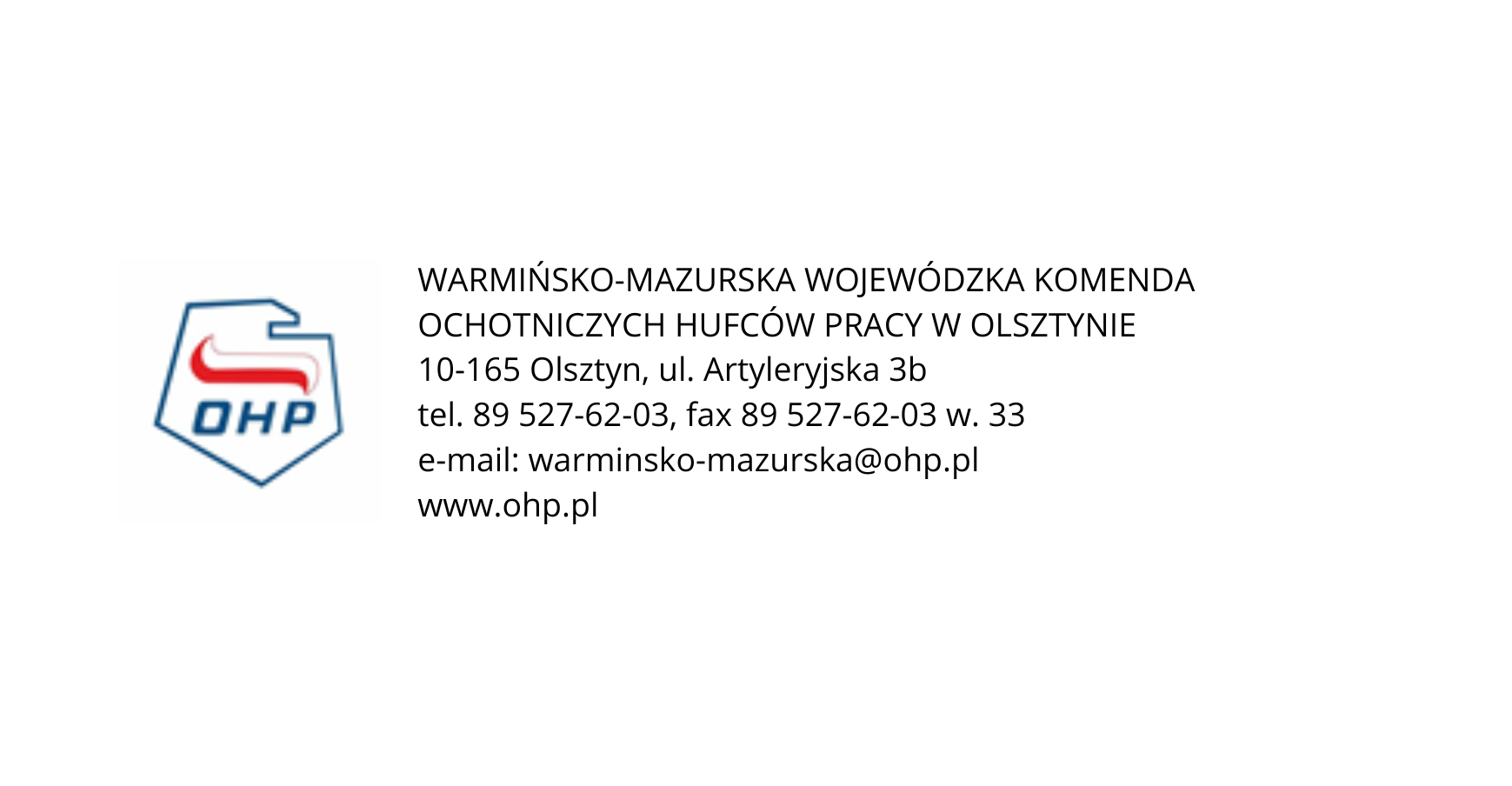 Warmińsko-Mazurska Wojewódzka Komenda OHP w Olsztynie